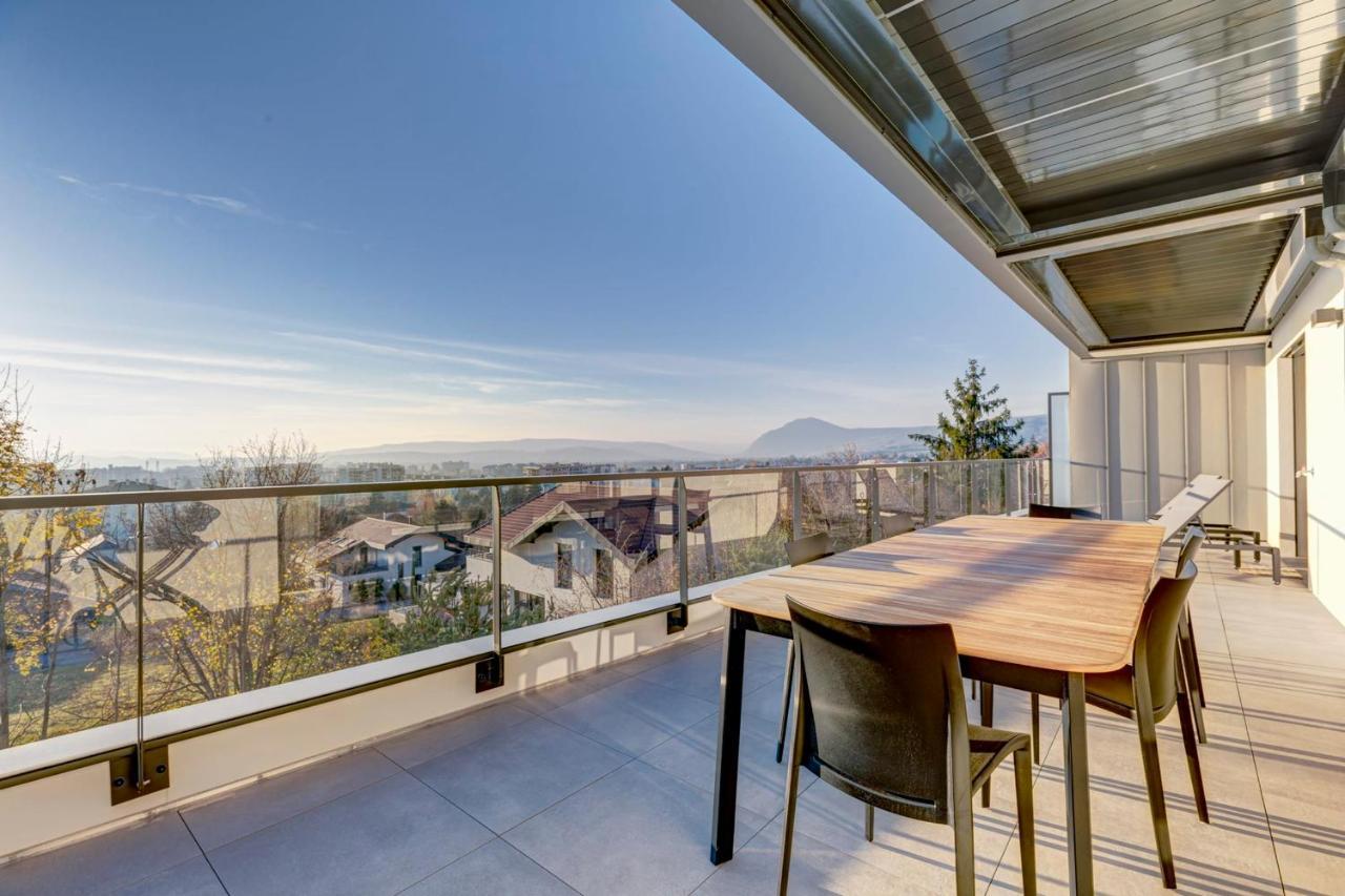 Serenity - 3 Bedroom Top Floor Apartment Parking & Lake View Terrace Annecy Exterior foto