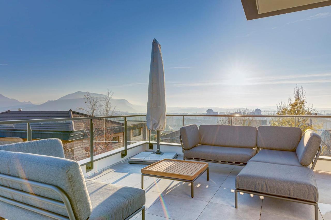 Serenity - 3 Bedroom Top Floor Apartment Parking & Lake View Terrace Annecy Exterior foto